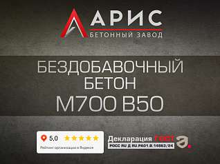 Бездобавочный бетон М700 В50 F400 W16